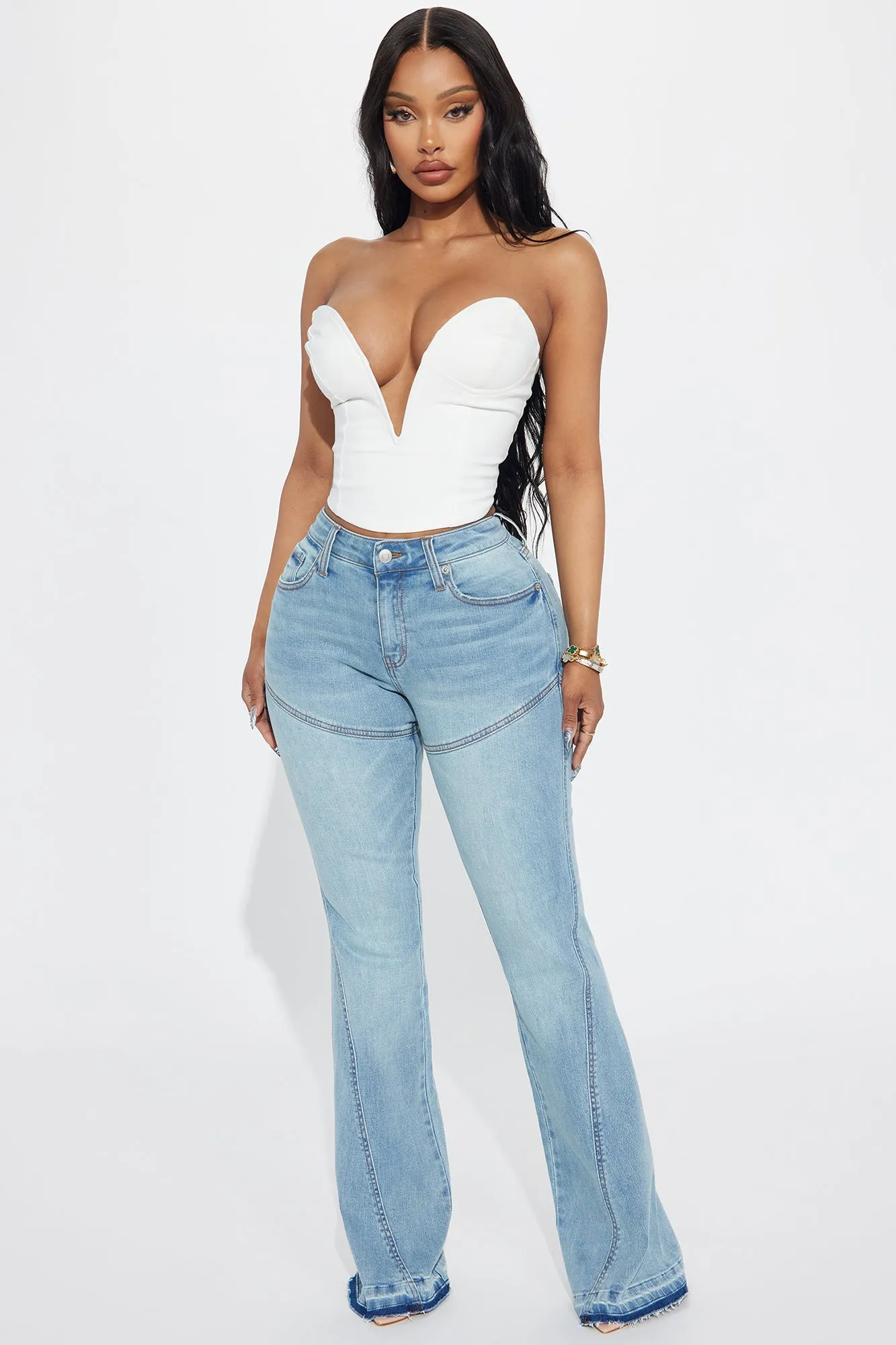 Marguerite Stretch Flare Jeans - Light Wash sold by Fashion Nova product image thumbnail 2