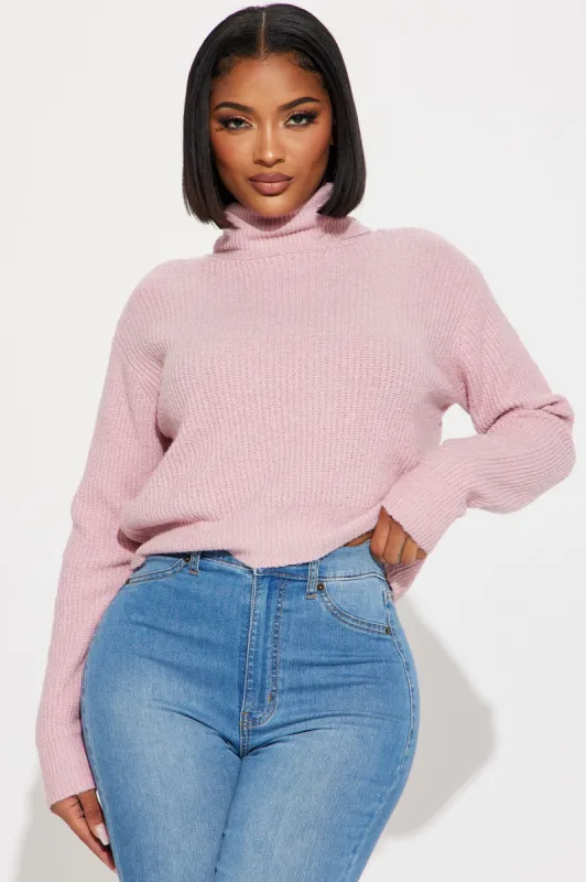 Shivani Turtleneck Sweater - Pink made by Fashion Nova