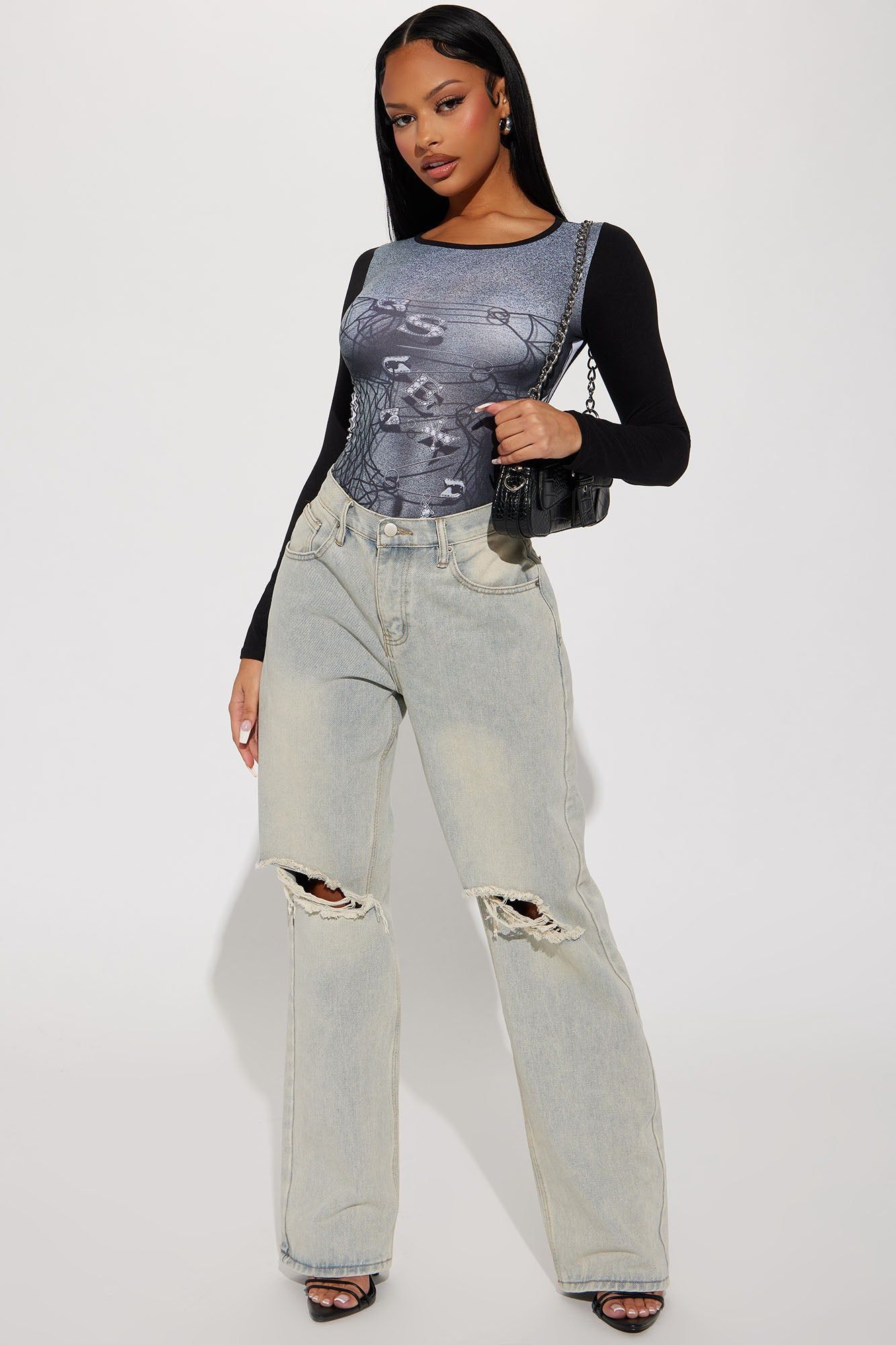 Sexy Thing Bodysuit - Black/combo sold by Fashion Nova product image thumbnail 2