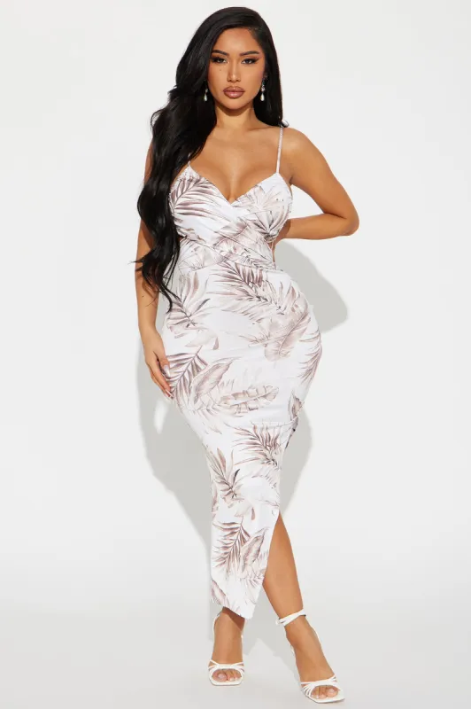 Paradise Life Midi Dress - Ivory/combo sold by Fashion Nova