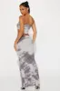 Cross My Heart Tie Dye Skirt Set - Black/Grey sold by Fashion Nova