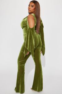 Don't Miss Out Velvet Jumpsuit - Olive sold by Fashion Nova
