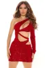 Disco Club Sequin Mini Dress - Red sold by Fashion Nova
