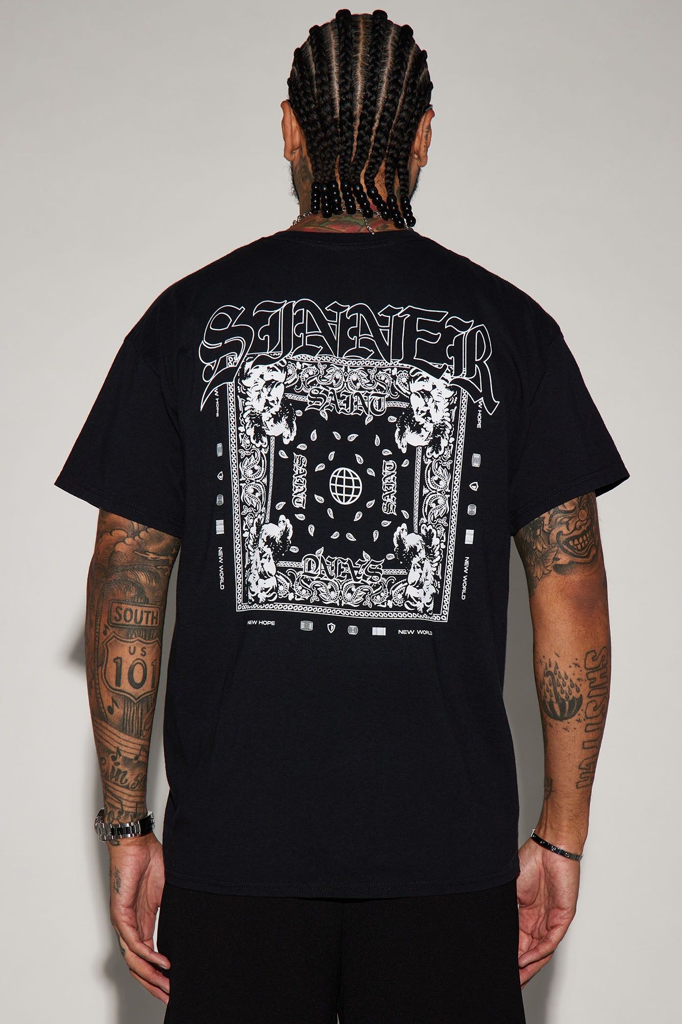 Sinner Worldwide Short Sleeve Tee - Black sold by Fashion Nova product image thumbnail 4