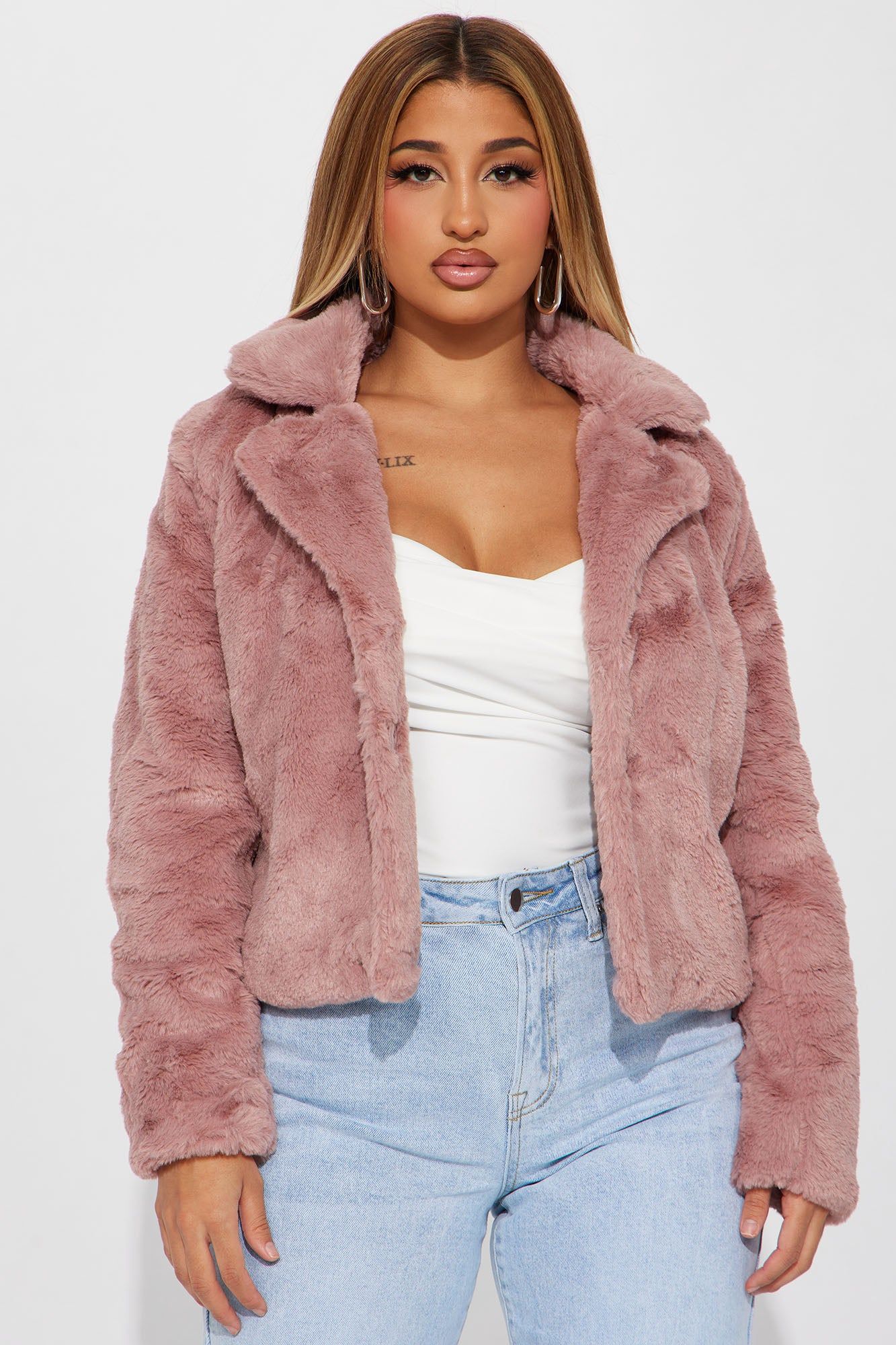 Princess Treatment Faux Fur Coat - Mauve sold by Fashion Nova