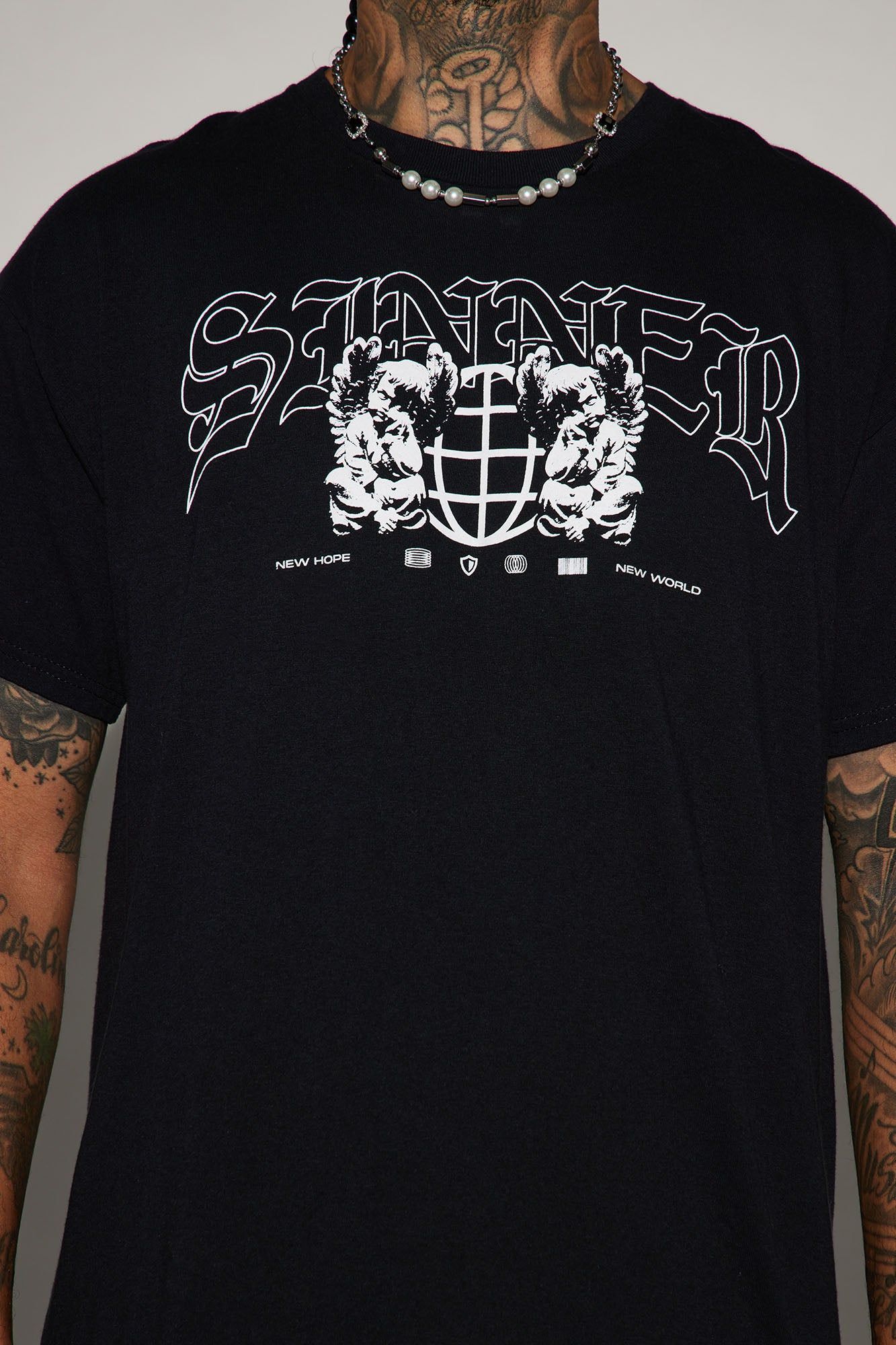Sinner Worldwide Short Sleeve Tee - Black sold by Fashion Nova product image thumbnail 3