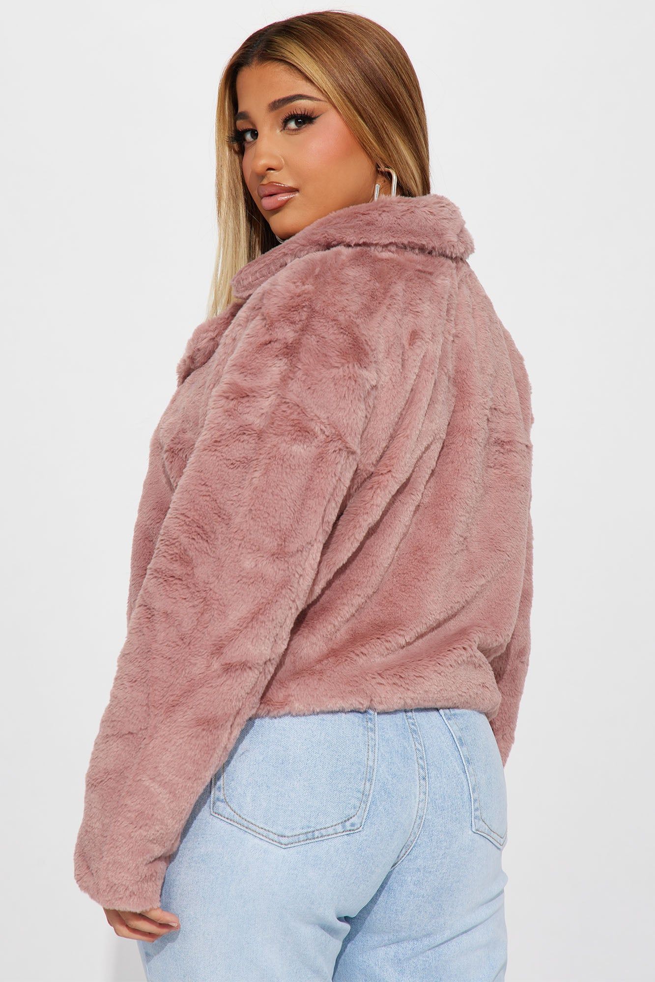 Princess Treatment Faux Fur Coat - Mauve sold by Fashion Nova product image thumbnail 3