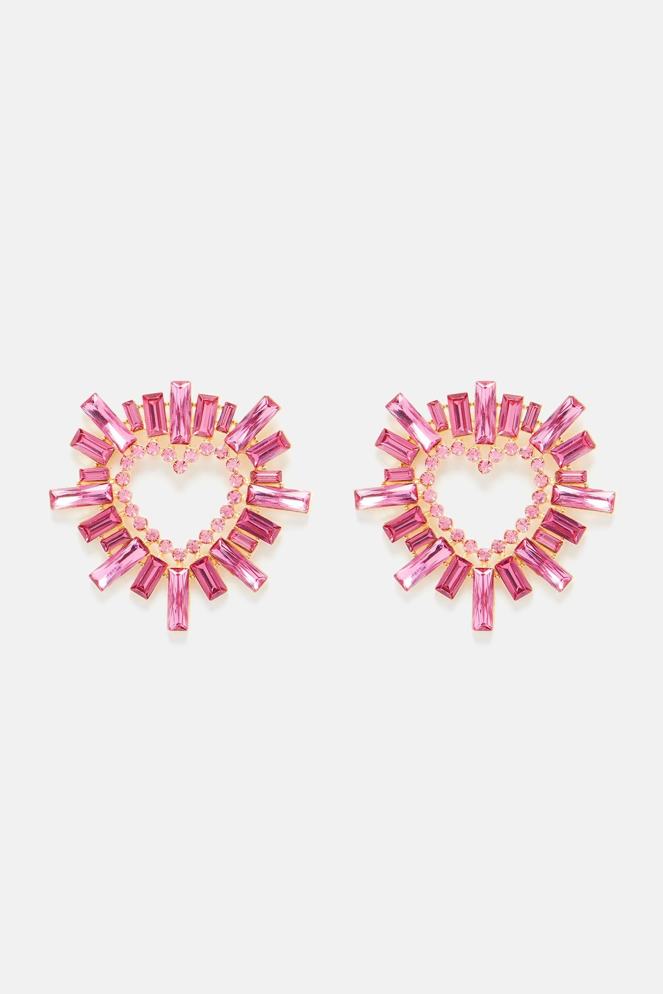 Diamond Heart Earrings - Pink sold by Fashion Nova product image thumbnail 2