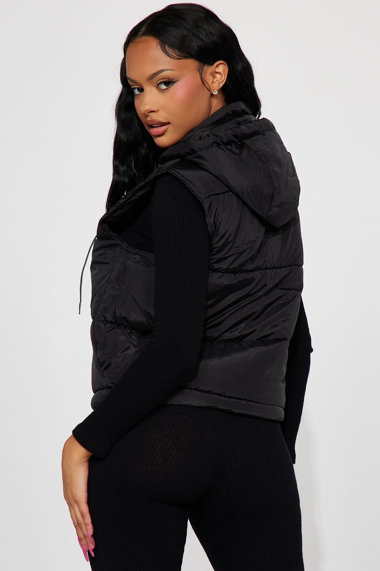 Just Go With It Puffer Vest - Black sold by Fashion Nova product image thumbnail 3