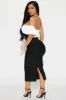 Allison Bandage Midi Dress - Black/White sold by Fashion Nova