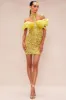 Tinsley Sequin Mini Dress - Chartreuse sold by Fashion Nova