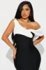 Allison Bandage Midi Dress - Black/White sold by Fashion Nova
