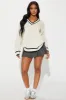 Fall Semester Sweater - Ivory/combo sold by Fashion Nova