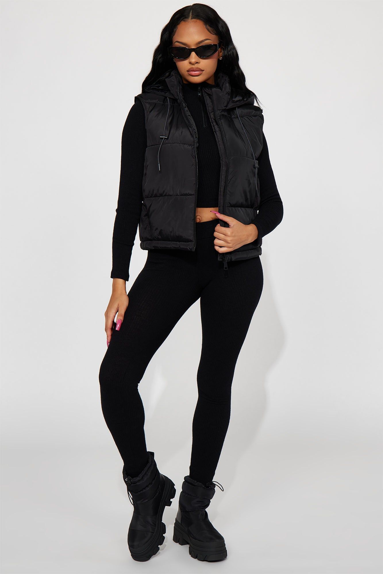 Just Go With It Puffer Vest - Black sold by Fashion Nova product image thumbnail 2
