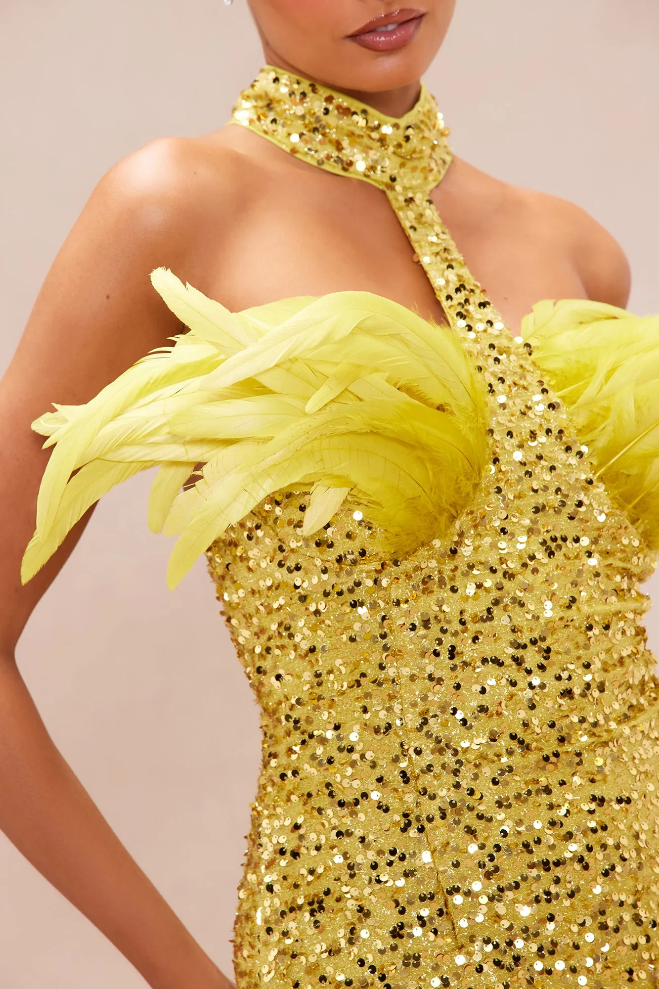 Tinsley Sequin Mini Dress - Chartreuse sold by Fashion Nova product image thumbnail 3