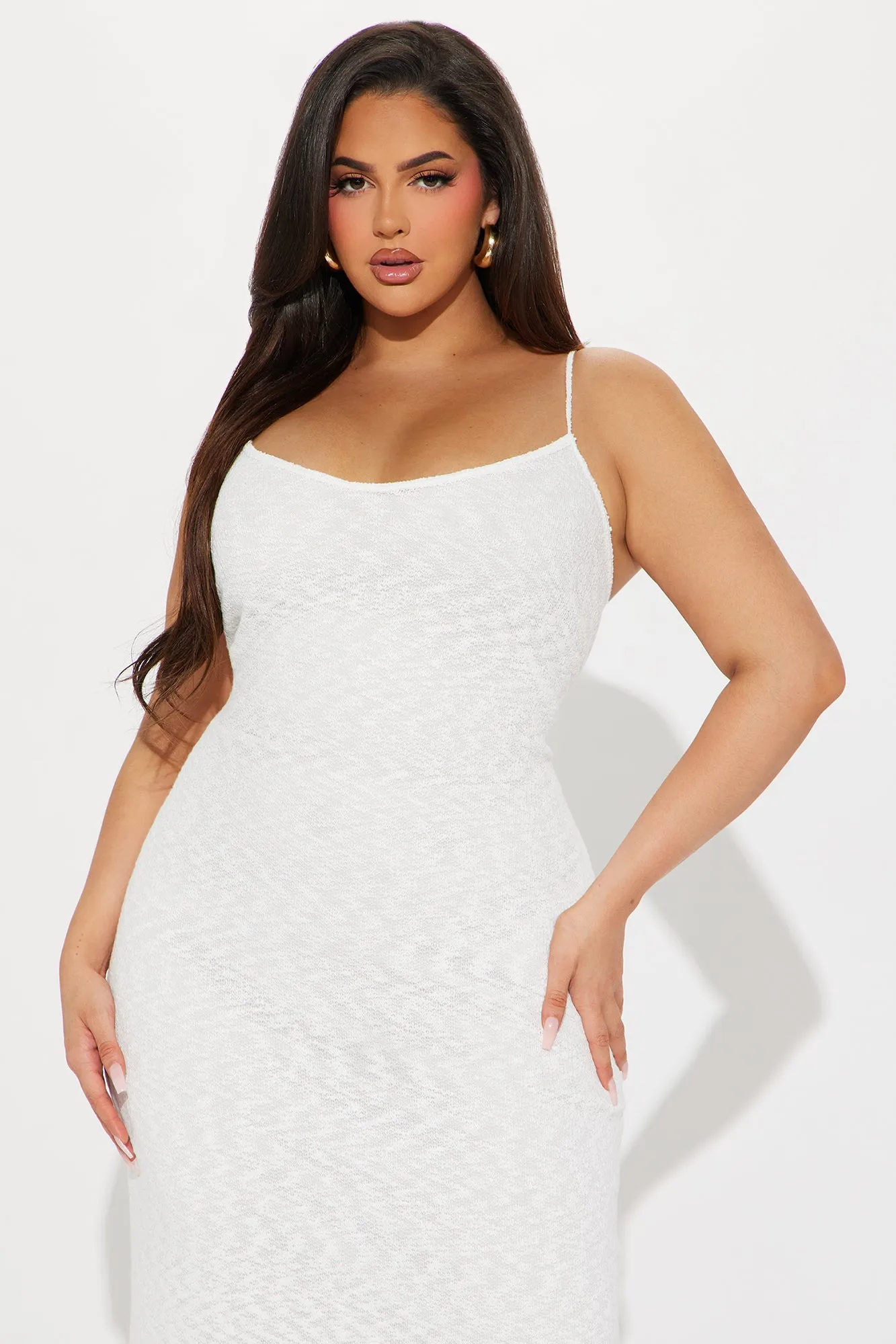 Heather Open Knit Maxi Dress - White sold by Fashion Nova product image thumbnail 5