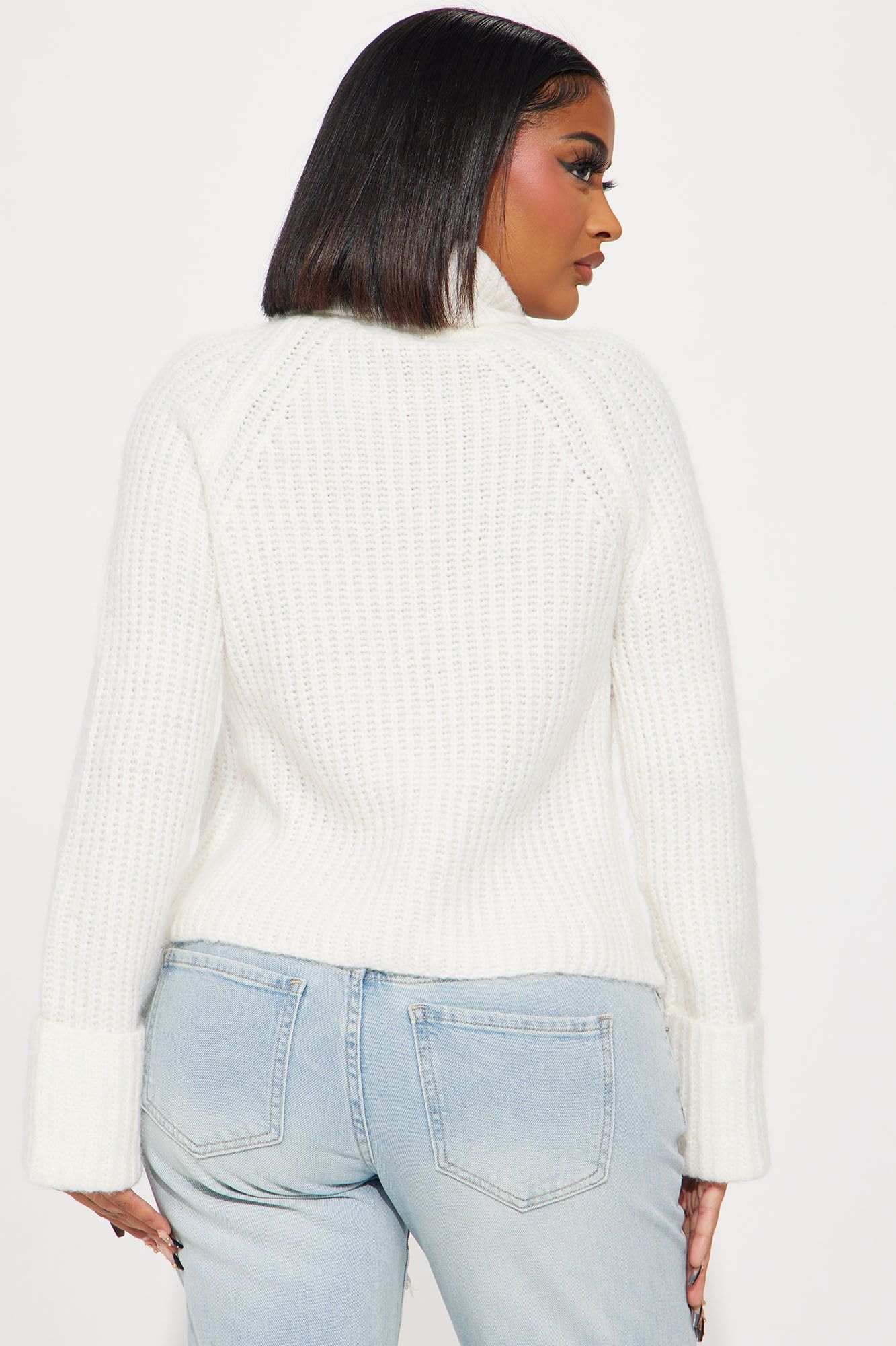Shyann Turtleneck Sweater - Off White sold by Fashion Nova product image thumbnail 3