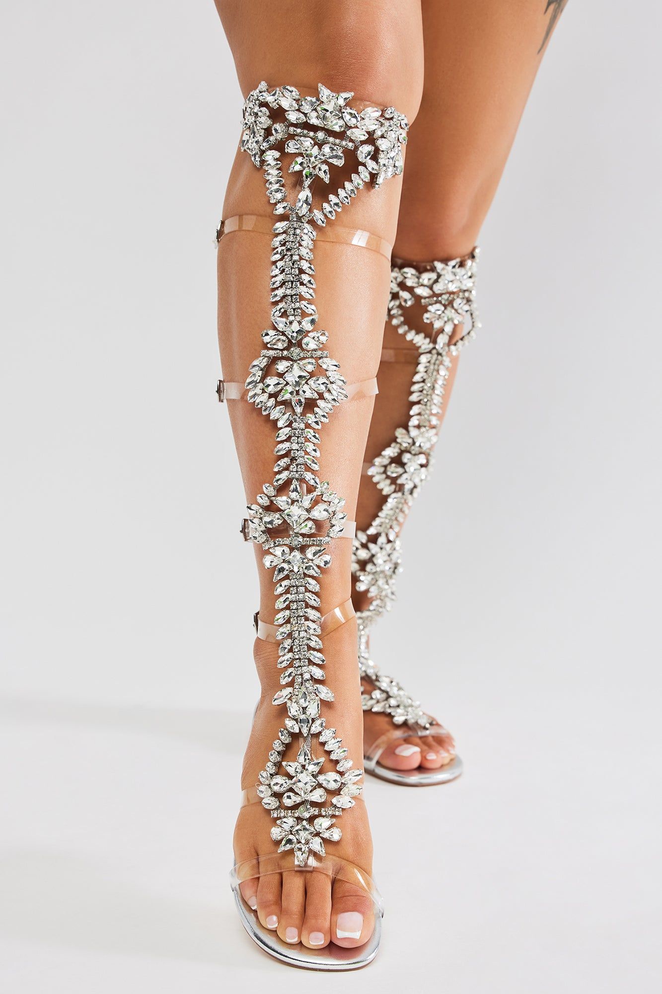 Delilah Embellished Sandal - Silver sold by Fashion Nova