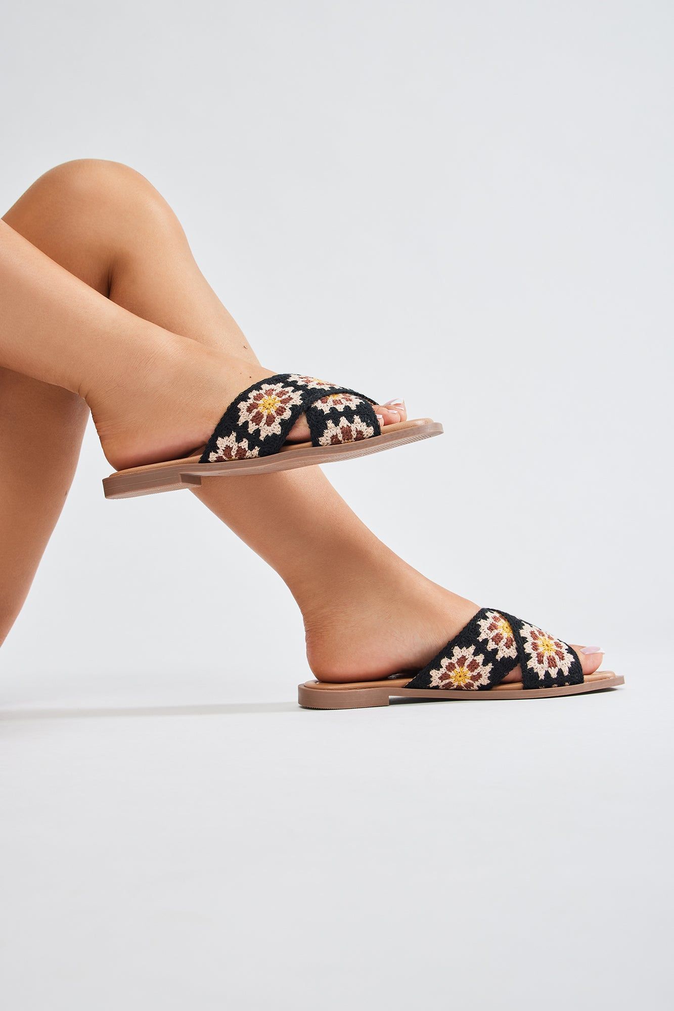 Always Cool Flat Sandals - Black/combo sold by Fashion Nova product image thumbnail 4