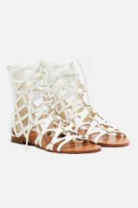 Beat You To It Gladiator Sandals - White sold by Fashion Nova
