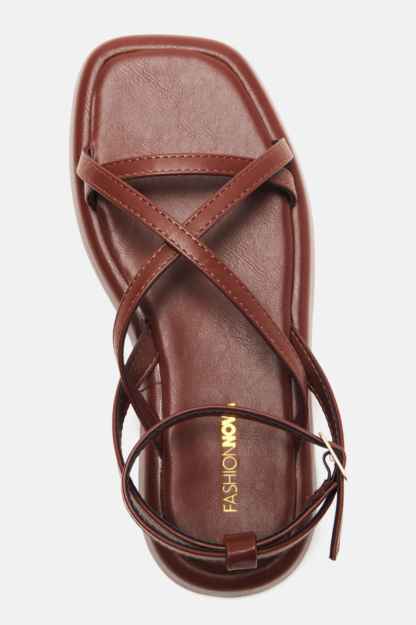 Chill Side Flat Sandals - Chocolate sold by Fashion Nova product image thumbnail 2