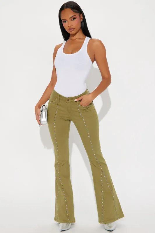 Lovesick Flare Pant - Sage sold by Fashion Nova
