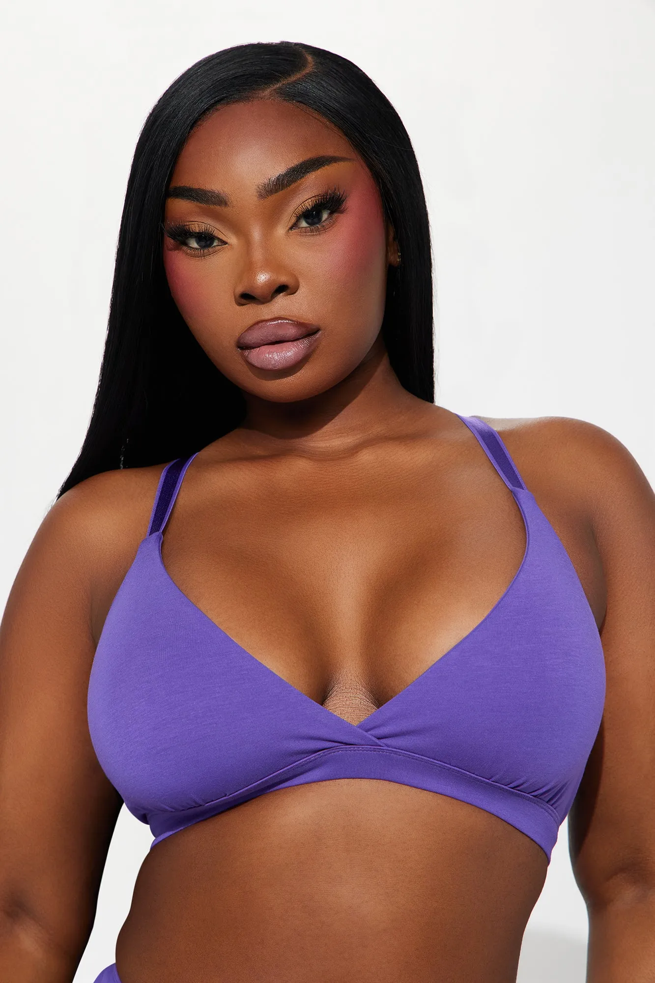 Nova Cotton Triangle Bralette - Purple sold by Fashion Nova product image thumbnail 4