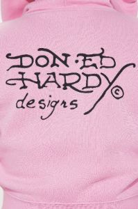 Ed Hardy New York Eagle Zip Front Hoodie - Pink sold by Fashion Nova