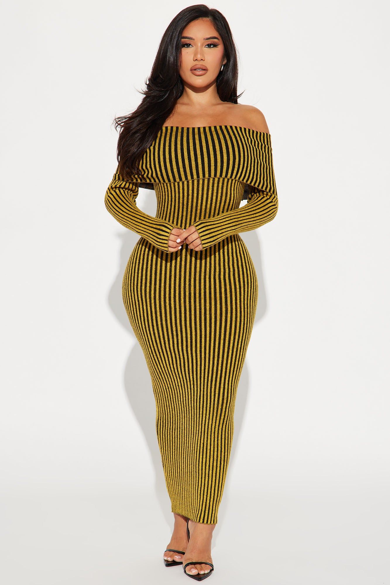 Juniper Sweater Maxi Dress - Mustard sold by Fashion Nova
