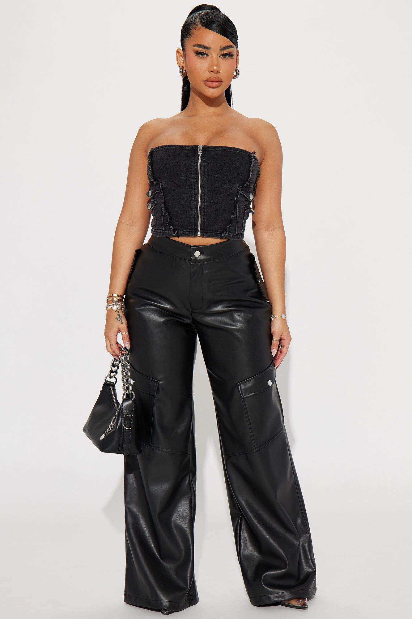 Wishlist Denim Corset Top - Black sold by Fashion Nova product image thumbnail 2