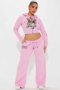 Ed Hardy New York Eagle Zip Front Hoodie - Pink sold by Fashion Nova