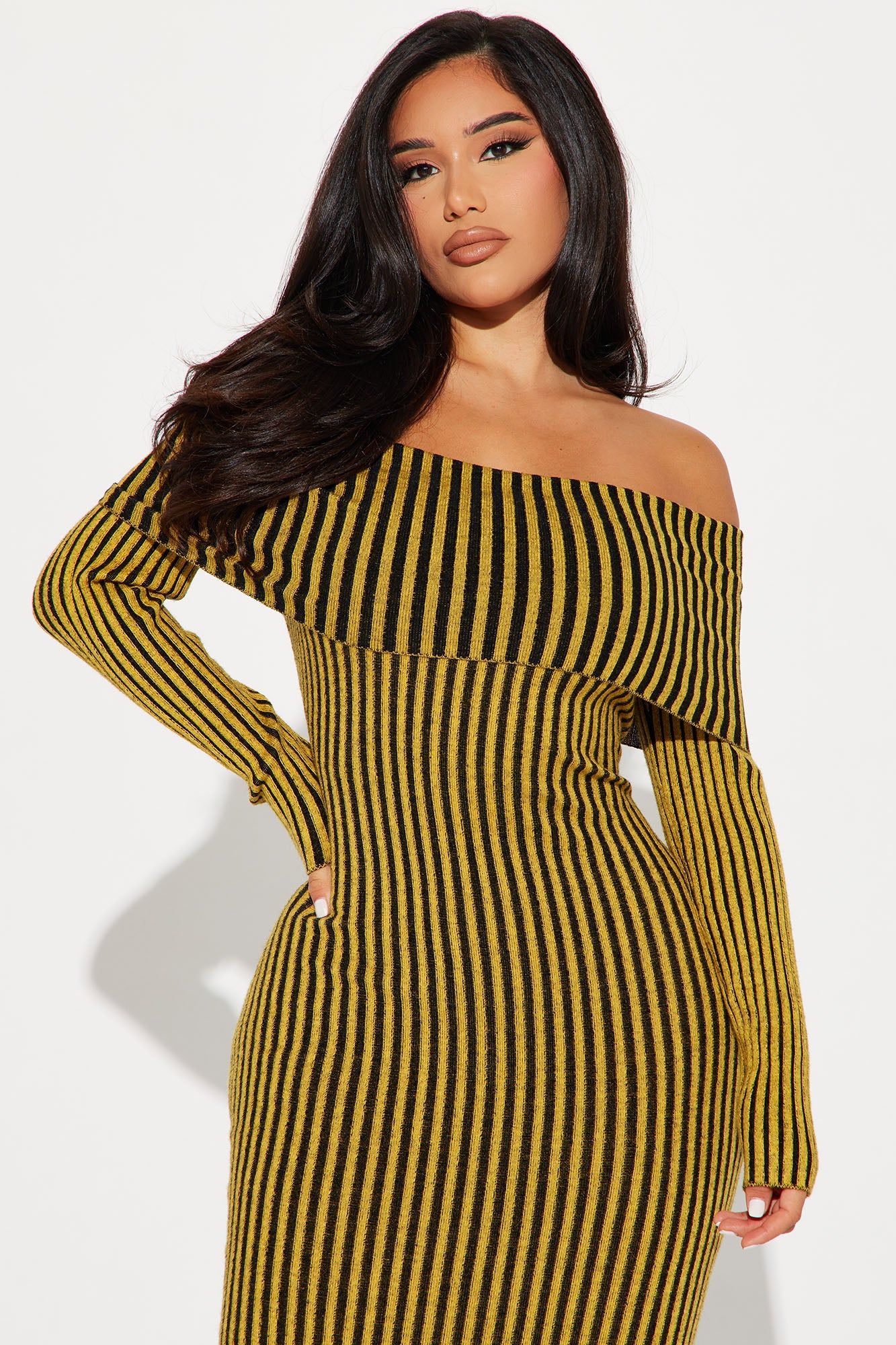 Juniper Sweater Maxi Dress - Mustard sold by Fashion Nova product image thumbnail 2
