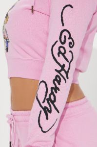 Ed Hardy New York Eagle Zip Front Hoodie - Pink sold by Fashion Nova