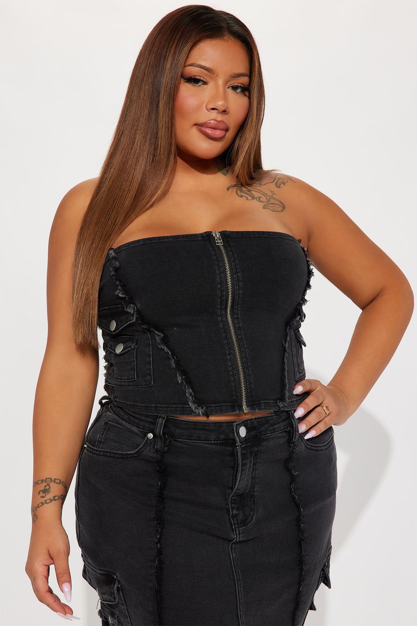Wishlist Denim Corset Top - Black sold by Fashion Nova product image thumbnail 4