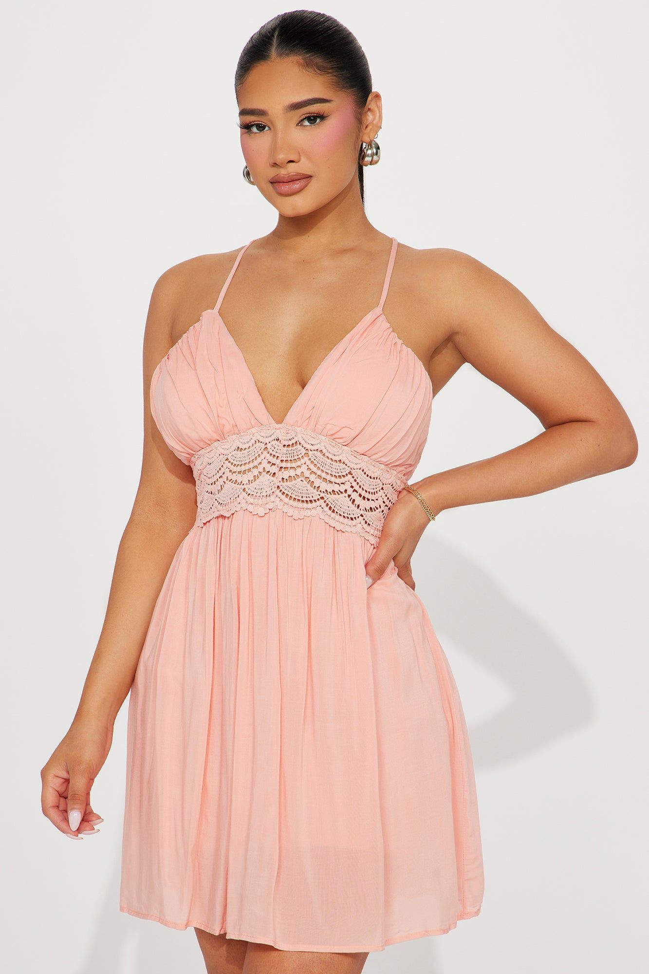 Clementine Mini Dress - Peach sold by Fashion Nova product image thumbnail 2