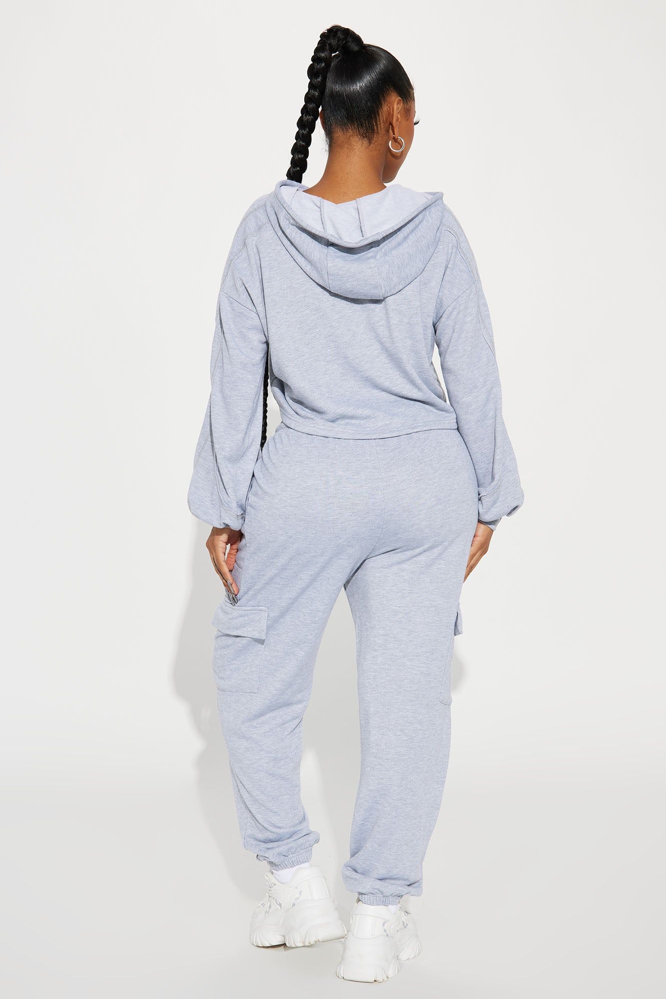 Out And About Cargo Jogger Set - Heather Grey sold by Fashion Nova product image thumbnail 3