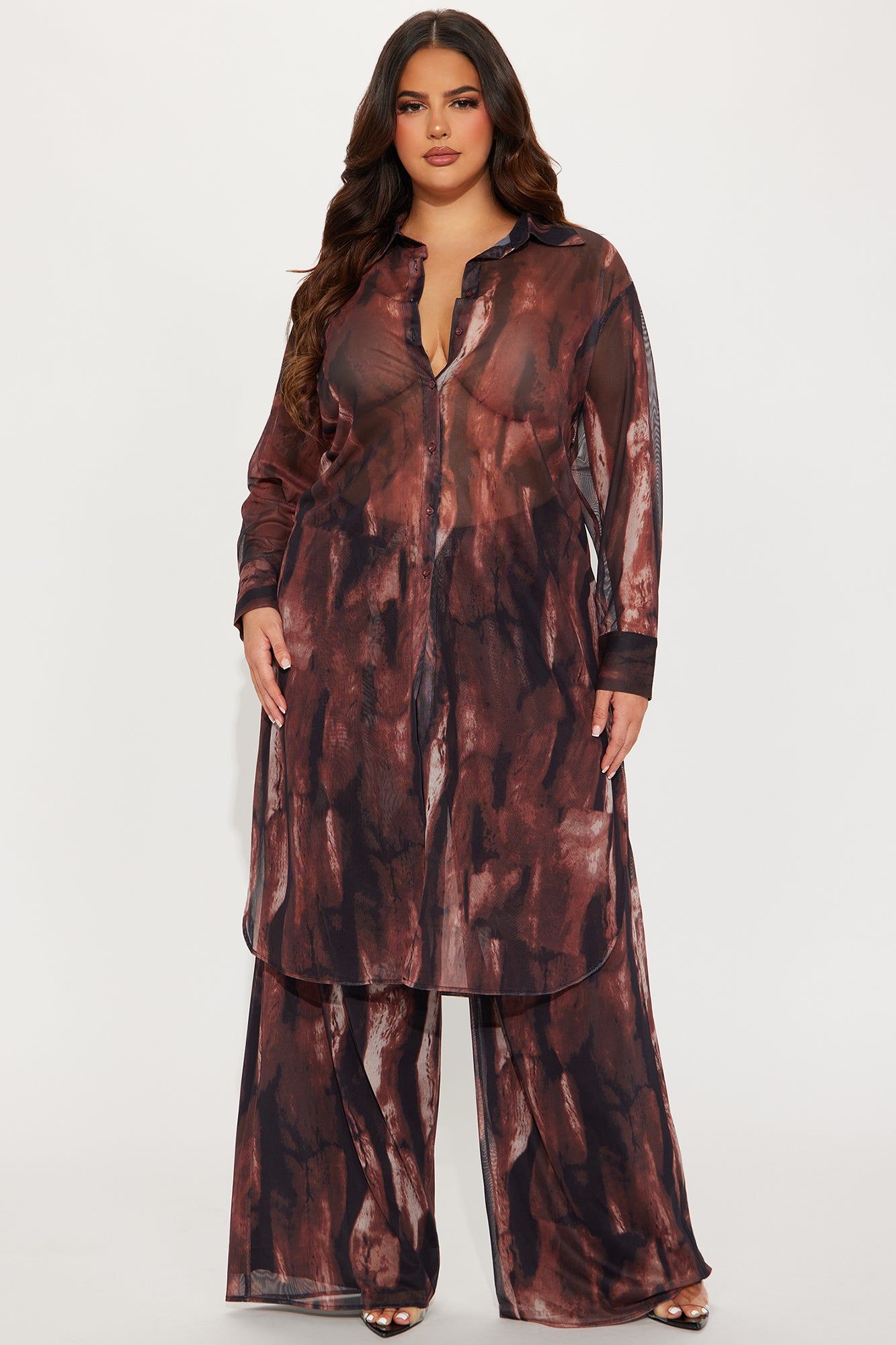 New Distraction Pant Set - Brown/combo sold by Fashion Nova product image thumbnail 4