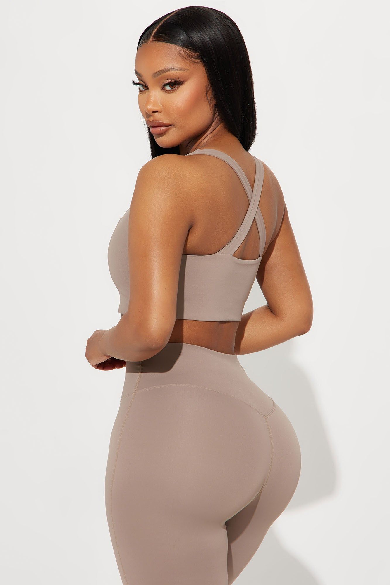 All The Gains Sports Bra - Taupe sold by Fashion Nova product image thumbnail 3