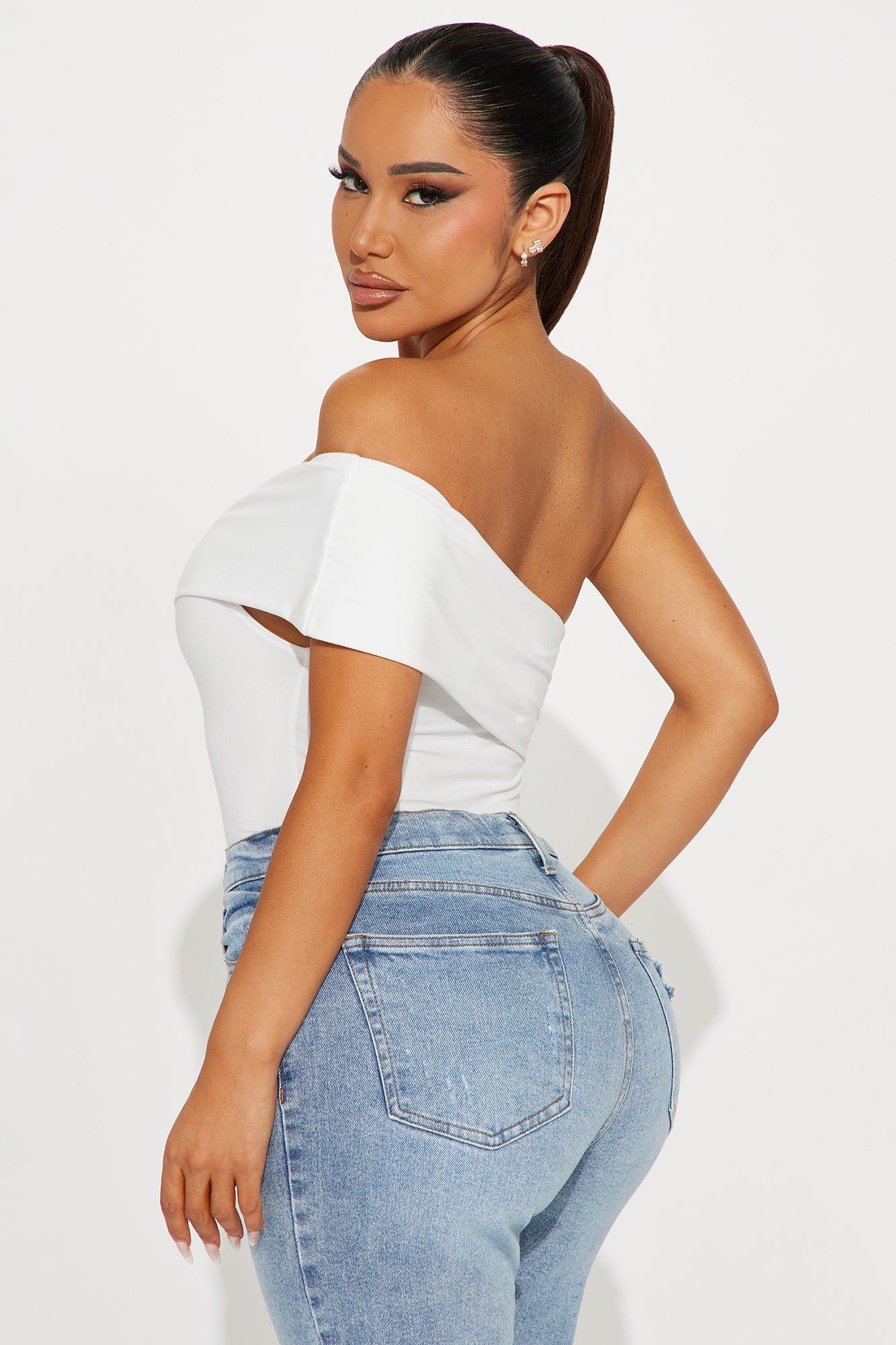 Kendall Off Shoulder Bodysuit - Ivory sold by Fashion Nova product image thumbnail 4