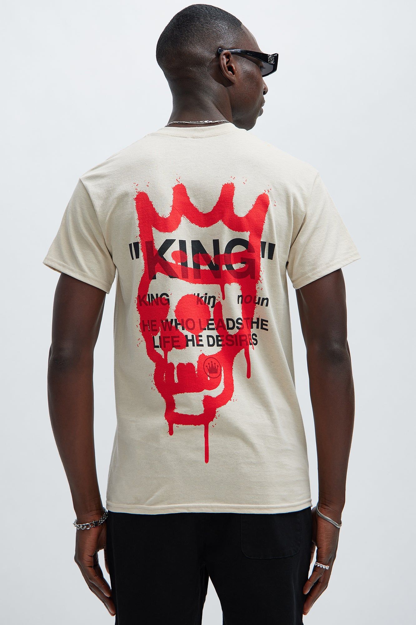 King Lifestyle Short Sleeve Tee - Sand sold by Fashion Nova product image thumbnail 4