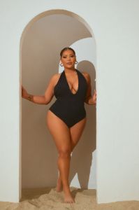 Andrea Halter 1 Piece Swimsuit - Black sold by Fashion Nova