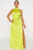 Living Lux Satin Maxi Dress - Lime sold by Fashion Nova