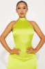 Living Lux Satin Maxi Dress - Lime sold by Fashion Nova