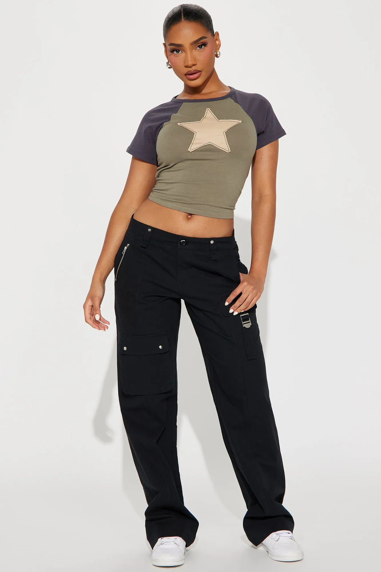 StarStruck Raglan Tee - Olive sold by Fashion Nova product image thumbnail 2