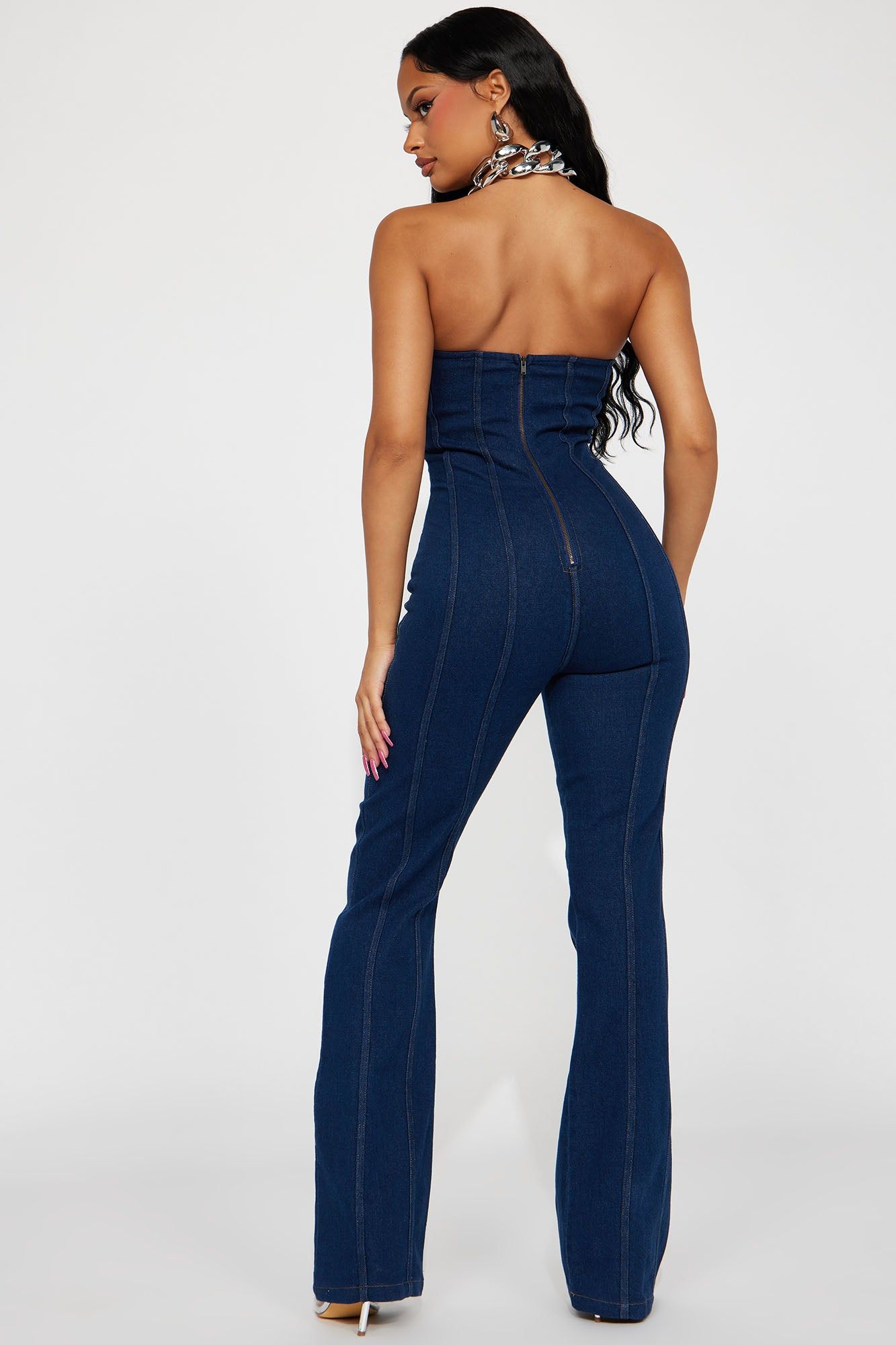Be My Sweetheart Denim Jumpsuit - Indigo sold by Fashion Nova product image thumbnail 3
