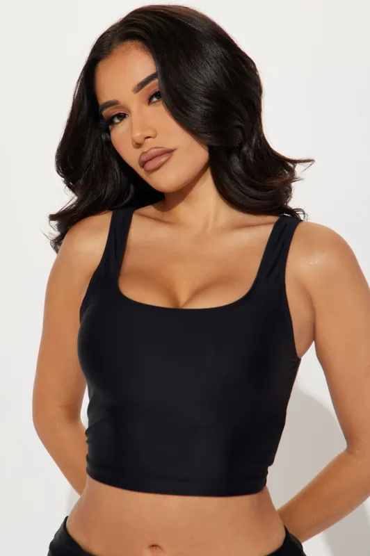 Maui Tank Shirt Bikini Top - Black sold by Fashion Nova
