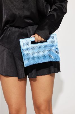 Retail Addiction Handbag - Blue sold by Fashion Nova
