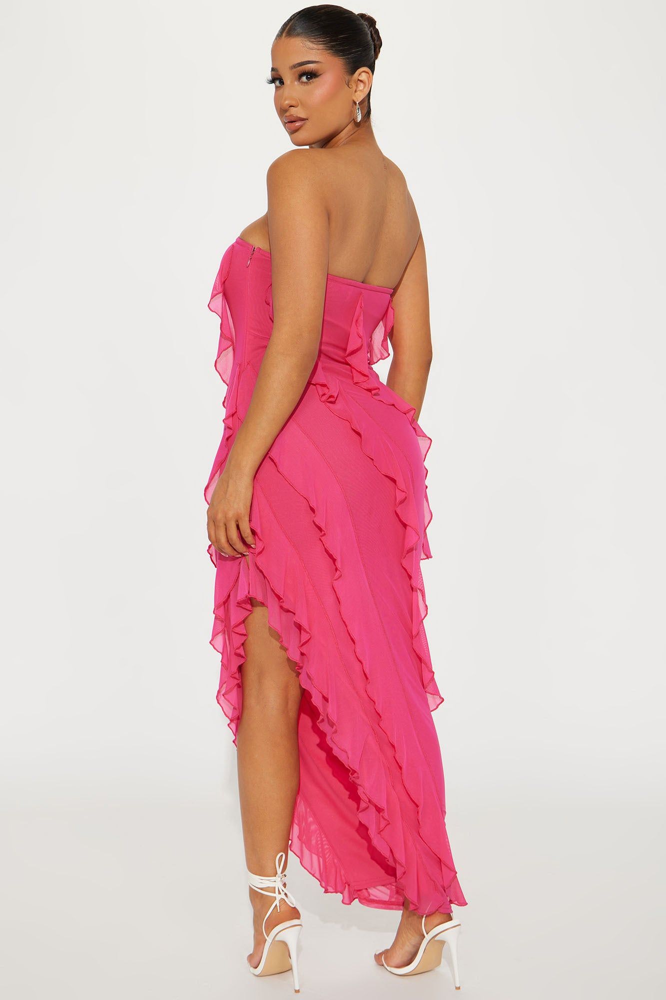 Ivana Mesh Midi Dress - Hot Pink sold by Fashion Nova product image thumbnail 3