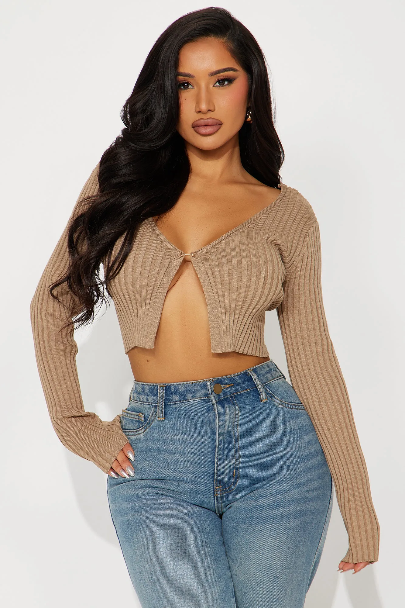 In The Night Sweater - Brown sold by Fashion Nova
