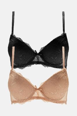 Ready For It Extreme Push Up 2 Pack Bras - Black/Brown sold by Fashion Nova